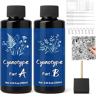 WAN2TLK Cyanotype Kit, 500ml Sun Printing Kit for Paper & Fabric: Print Design and Production Notes