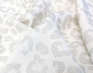 Silver Leopard: White Linen Rayon Fabric with Silver Foil Print 3668 White: Fabric Sourcing and Quality Notes