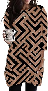Womens 3/4 Sleeve Tunics or Tops to Wear with Leggings Long Shirts: Print Design and Production Notes