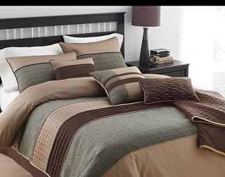 Riverbrook Home Lexia Comforter Bedding Set, King Size, Brown Multi Traditional Décor, 7 Pieces: Jacquard Weave and Production Notes