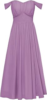 2026 Women's Summer Floral Wedding Guest Dress,Beach Flowy A Line Maxi Off Shoulder Bridesmaid Dresses: OEM Production and Sizing Notes