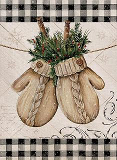 Hzppyz Merry Christmas Garden Flag, Home Decorative Gloves Xmas Outdoor Flag Sign, Rustic Burlap House Yard Garden Flag Vintage Winter Outside: Fabric Sourcing and Quality Notes