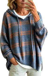 Plaid Sweaters for Women Oversized Knit Long Sleeve Casual Pullover Hoodie: Jacquard Weave and Production Notes