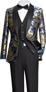 Men's Slim Fit 3-Piece Floral Jacquard Tuxedo Suit for Wedding Prom: Jacquard Weave and Production Notes
