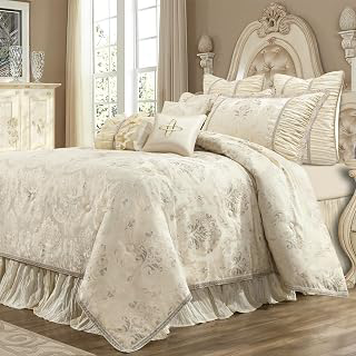 Loom and Mill 9 Piece Jacquard Comforter Set Floral Design, King: Jacquard Weave and Production Notes