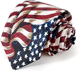 Men's 3.27 Inch (8.3CM) USA Flag Patriotic Necktie for Men Gift Box: Jacquard Weave and Production Notes