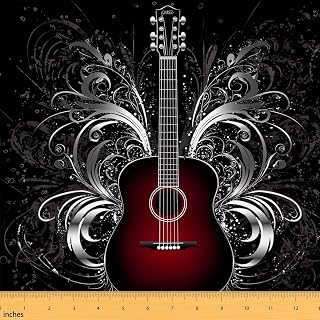 Erosebridal Guitar Fabric By The Yard, Rock Music Decorative Fabric: Fabric Sourcing and Quality Notes