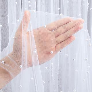 White Pearl Tulle Fabric 3 Yard Sheer Mesh Fabric Bridal Veil Wedding Table Decorations for Wedding Sweetheart Sewing DIY Crafts Gowns Crafts: Fabric Sourcing and Quality Notes