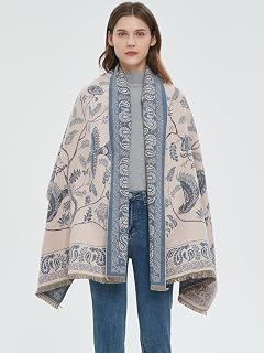 Women Vintage Paisley Bird Print Jacquard Pashmina Shawl Wrap Fringe Edge Reversible Warm Poncho Scarf: Jacquard Weave and Production Notes