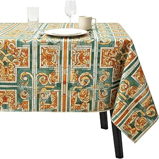 Vinyl Tablecloth, Waterproof & Oil-Proof Plastic Table Cover with Flannel Backing, Wipe Clean, Durable Rectangle Table Cloth for Dining: Fabric Sourcing and Quality Notes