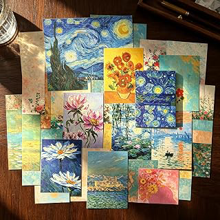 100Pcs Vintage Blue Floral Art Print Decorative Paper Sheets, Retro Craft Paper for Journal Scrapbooking DIY Background Decoration: Print Design and Production Notes