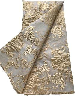 African Lace Fabric French Embroidery Brocade Jacquard Tissue Lace 5 Yards Gild Lace Fabric for Party Dress Sewing: Jacquard Weave and Production Notes