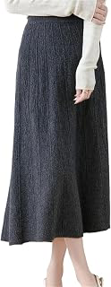 Women's Wool Knitted Long Skirt Autumn and Winter Jacquard High Waist Warm Office A-Line Skirt: Jacquard Weave and Production Notes