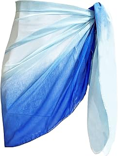 Women's Short Sarong Wrap Skirt Chiffon Swimsuit Cover up Beach Pareo Wraps: Ombre Dyeing and Production Notes
