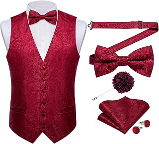 Men's Vest and Bow Tie Set Paisley Waistcoat: Jacquard Weave and Production Notes