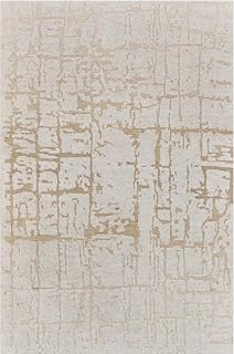 Fogged Ombray Canvas Handloom Jacquard Area Rug 5' x 8', Beige/Gold, Modern Textured Rug for Living Room Bedroom Dining Room: Jacquard Weave and Production Notes