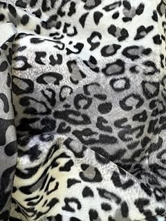 ALEKI Fabric Leopard Snow Gray Velboa Faux Fur Fabric, Width 58 in, Sold by Yard: Fabric Sourcing and Quality Notes