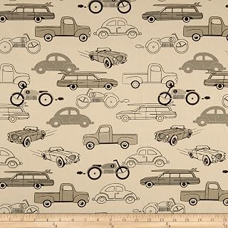Premier Prints Retro Rides Canvas Fabric, Lead, Fabric By The Yard: Fabric Sourcing and Quality Notes