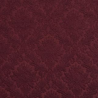 Burgundy Floral Jacquard Woven Upholstery Grade Fabric by The Yard - SKU: Dior Wine: Jacquard Weave and Production Notes