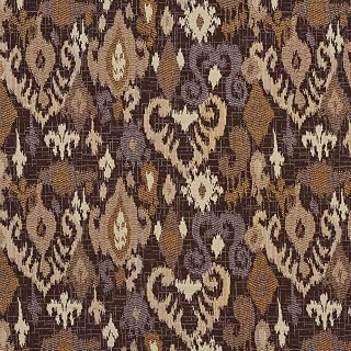 Dark Brown and Gold Woven Elegant Ikat Upholstery Fabric by The Yard - SKU: Drake Canyon: Jacquard Weave and Production Notes