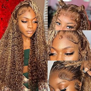 13x6 Ombre Deep Wave Lace Front Wigs Human Hair Honey Blonde Wig 26inch: Ombre Dyeing and Production Notes