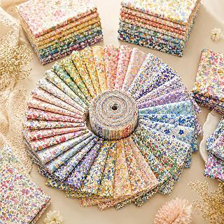 42PCS Floral, Cotton Fabric, Precut Quilting, Strips Material Sewing-Multi: Print Design and Production Notes