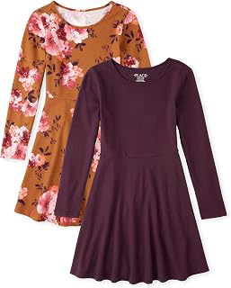 Girls Printed Skater Dress, Long Sleeve: OEM Production and Sizing Notes