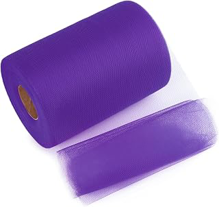 Purple Tulle Mesh Ribbon 6 Inch x 100 Yards(300ft) Netting Spool Fabric Ideal for Tutu Skirt Gift Wrapping Flower Bouquet Crafts Weddings: Fabric Sourcing and Quality Notes