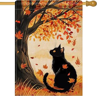 Artofy Welcome Fall Black Cat Tree Large Decorative House Flag, Autumn: Fabric Sourcing and Quality Notes