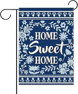 Home Sweet Home Vintage Floral Garden Flag, Retro Navy Blue Flower: Fabric Sourcing and Quality Notes
