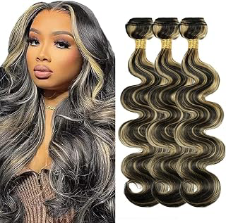 26 28 30 inch 330g 12A P1B27 Highlight Blonde Body Wave Human Hair Bundles: Ombre Dyeing and Production Notes