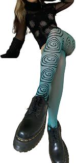 Women Y2k Printed Tights Mesh Pantyhose Stockings Vintage Floral High Waist Skinny Leggings Streetwear: Print Design and Production Notes
