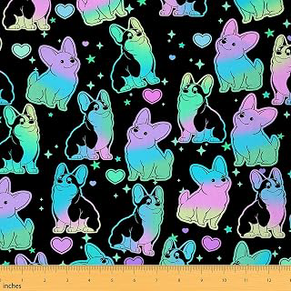 jejeloiu Cute Corgi Upholstery Fabric Soft 1 Yards: Fabric Sourcing and Quality Notes