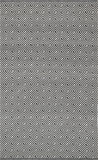 Home Conservatory Geo Grey/Ivory Geometric Handwoven Rug, 5'x8': Jacquard Weave and Production Notes