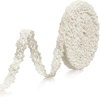 10-Yard Lace Trim Ribbon, 0.39'' Vintage Lace Ribbon, Vintage Cotton Lace Ribbon for Sewing, Cotton Thin Ribbon Trim for Junk Journal Supplies: Fabric Sourcing and Quality Notes