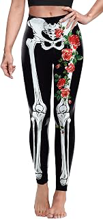 Women's Halloween Pumpkin Skulls Printed Ankle Elastic Tights Legging Halloween: Print Design and Production Notes
