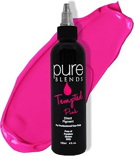 Pure Blends™ Tempted Pink Direct Dye - Semi-Permanent Hair Color for Pre-Lightened Hair - Bright Vivid Pink Color - Long-Lasting: Ombre Dyeing and Production Notes