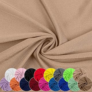 Nylon Spandex Fabric, 80% Nylon, 20% Spandex, Swimwear, Activewear Fabric 4 Way Stretch Sports, Dance, Yoga (Beige, 1 Yard): Fabric Sourcing and Quality Notes