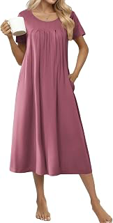 Cotton Nightgowns for Women Long Pleated House Dresses with Pockets: OEM Production and Sizing Notes