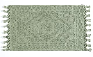 Savi Home Cotton Woven Jacquard Bathroom Rug, Woven Fringe Bathroom Mats, 100% Cotton, Non - Slip Bath Mat, Durable Thick Bath Mat 20