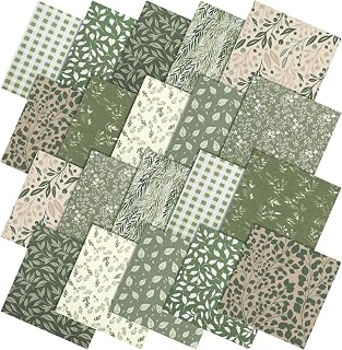 Hahafelt 10 Pcs Sage Green Quilting Fabric Bundles 20 x 20 Inch: Fabric Sourcing and Quality Notes