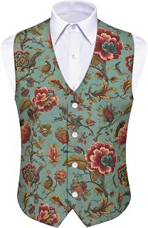 Men's Waistcoat Suit Vest Slim Fit Causal Formal Business Vest Jackets Lightweight Wedding Party Tuxedo Wear: Jacquard Weave and Production Notes