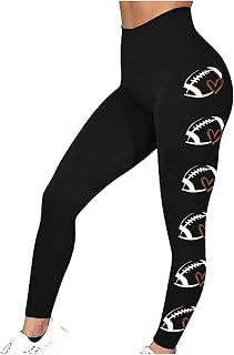High Waist Legging for Women Football Print Shiny Gym Yoga Pants Hidden Scrunch Butt Lift Pants: Print Design and Production Notes