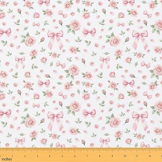 Feelyou Floral Flannel Fabric by The Yard Soft Pink White Block Print Upholstery Fabric for Sofa Chair Cushion Boho Decor for DIY Sewing Craft: Fabric Sourcing and Quality Notes
