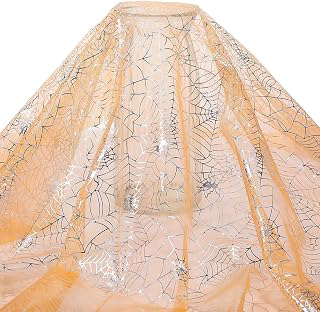 WADORN Spider Web Lace Fabric Fabric by The Yard, 180 x 59 Inch Halloween Cobweb Pattern Polyester Tulle Fabric for DIY Dress Costume Party: Fabric Sourcing and Quality Notes