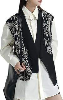 Waistcoat Vest for Women Sleeveless Jacquard Irregular Vintage Gothic Suit Vest Cardigan: Jacquard Weave and Production Notes