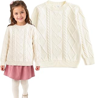 Toddler Girls Knit Pullover Sweater,Long Sleeve: Jacquard Weave and Production Notes