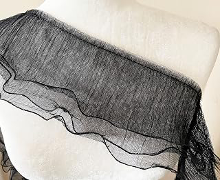 PEPPERLONELY 1 Yard 3-Layer Pleated Tulle Lace Chiffon Fabric Ribbon Fringe Elastic Ruffle Trim Dress Collar Cuffs DIY Sewing Material, 5 Inches: Fabric Sourcing and Quality Notes