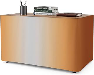 8Ft Table Skirt, Dark Burnt Orange Ombre Table Skirt for Rectangle Tables & Round Tables, Decorative Desk Skirts, Modern Grey Gradient Farmhouse: Ombre Dyeing and Production Notes
