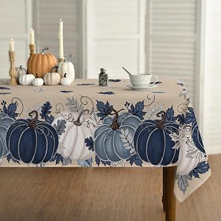 Horaldaily Fall Tablecloth 60 x 84 Inch Rectangular Autumn Harvest Floral: Print Design and Production Notes